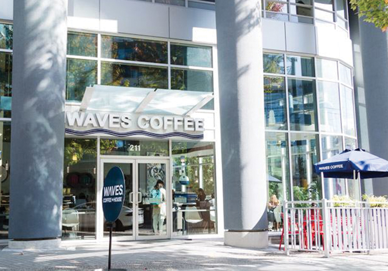 Waves Coffee Robson Vancouver